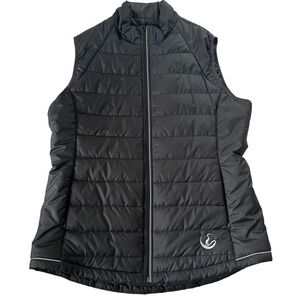 Cutter & Buck Rainier Full Zip Puffer Vest Sz XL Black Insulated Golf Hike NWOT
